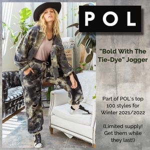 POL "Bold With The Tie-Dye" Hand Dyed Ripped Raw & Distressed Drawstring…